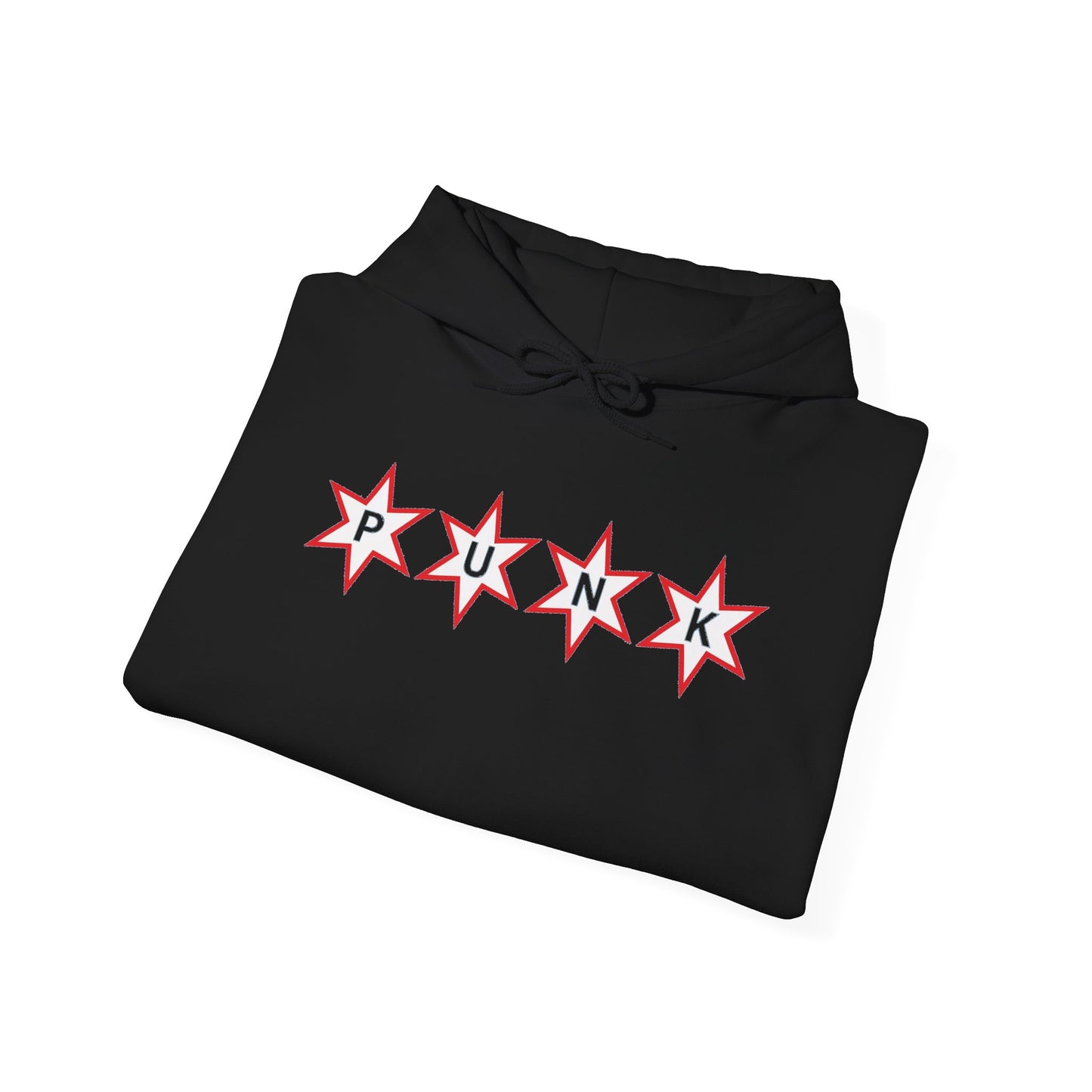 PUNK Star White Red Outline Graphic | Hoodie