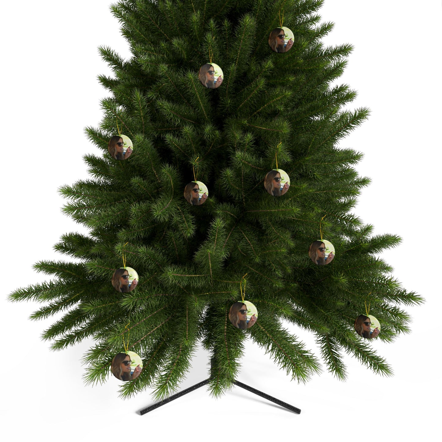 Dorit Smoking - Iconic - Christmas Ornament, 2-Side Print, (1pc, 3pcs, 5pcs, 10pcs) - Honest AF