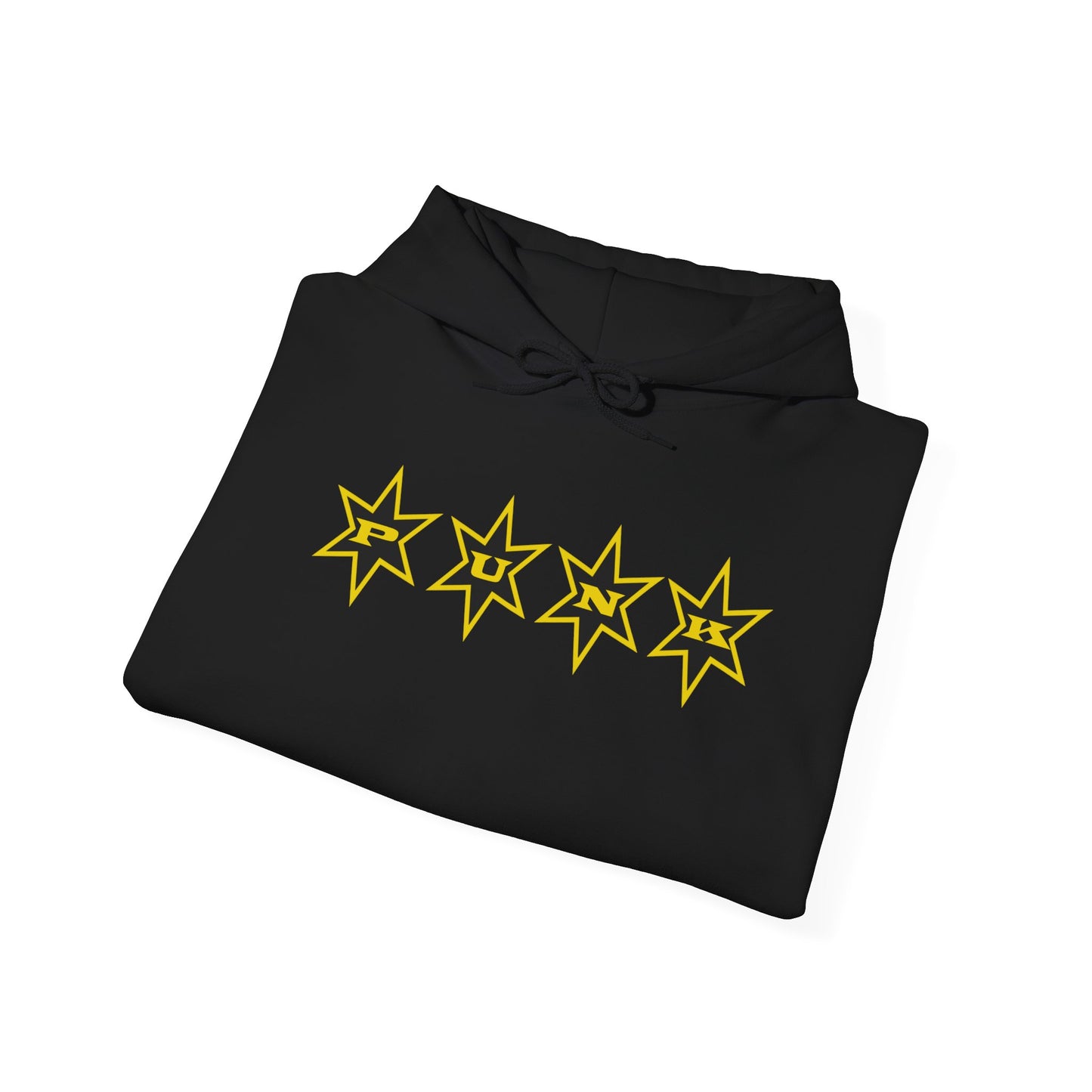 PUNK Star Black Yellow Outline Graphic | Hoodie