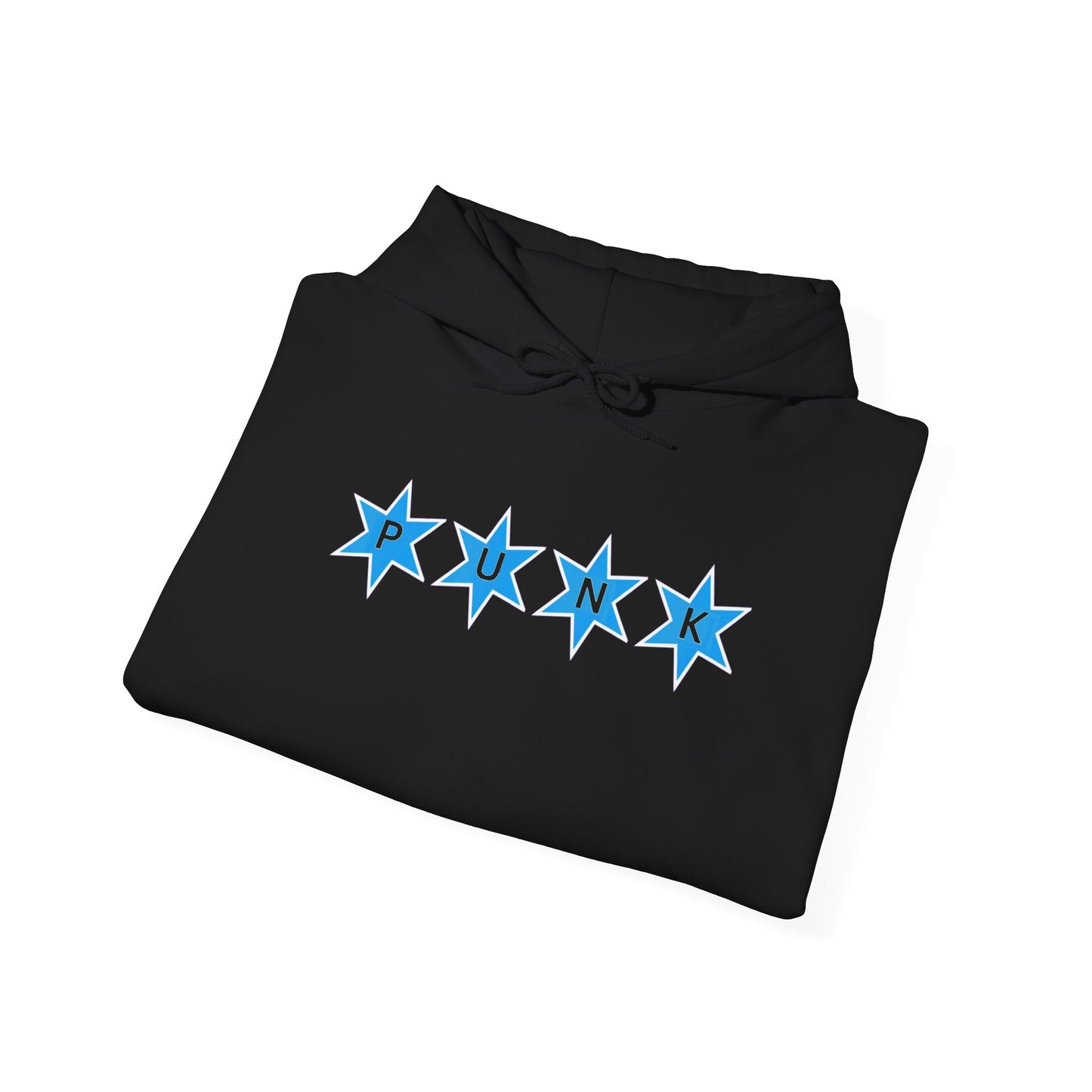 PUNK Star Blue White Outline Graphic | Hoodie