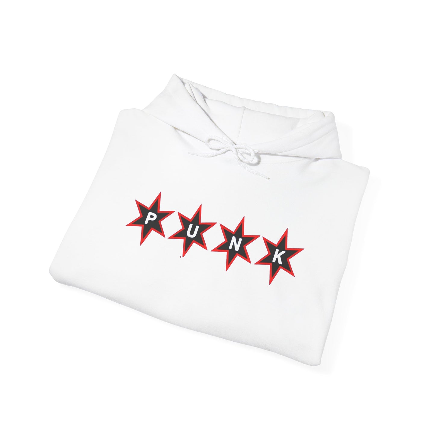 PUNK Star Black Red Outline Graphic | Hoodie