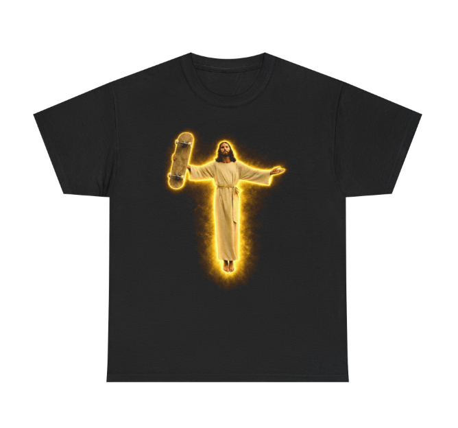 Christ Air Skateboard Graphic | T-shirt