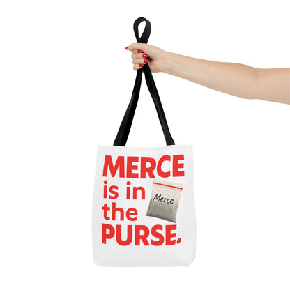 Tote Bag - "Merce is in the Purse" Novelty Grocery Market Tote
