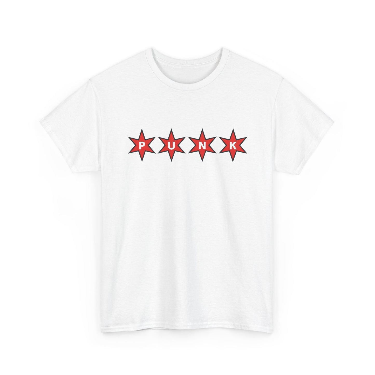 PUNK Star Red Black Outline Graphic | T-shirt