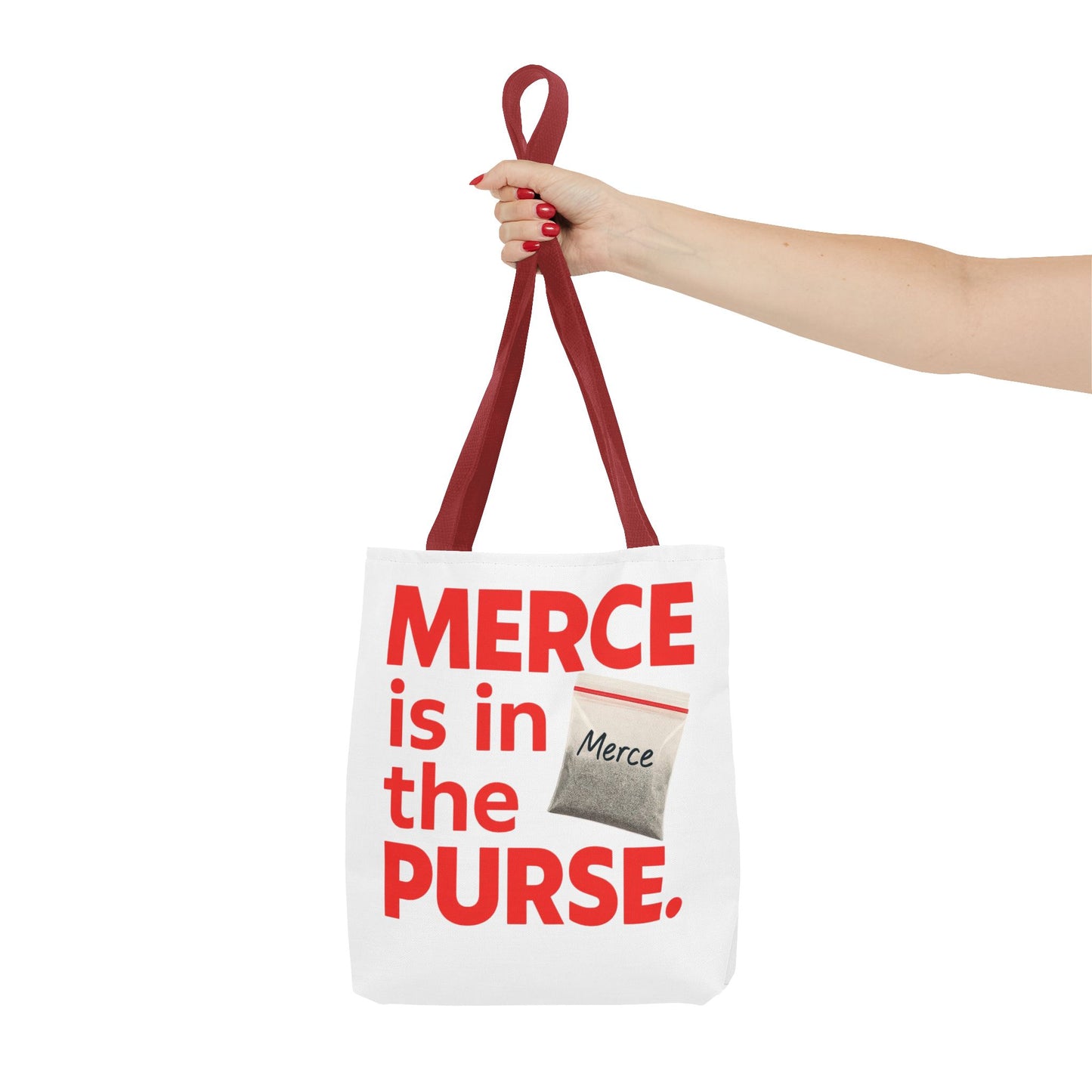 Tote Bag - "Merce is in the Purse" Novelty Grocery Market Tote