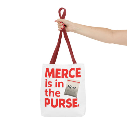 Tote Bag - "Merce is in the Purse" Novelty Grocery Market Tote