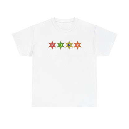 PUNK Star Multi Color Tan Outline Graphic | T-Shirt