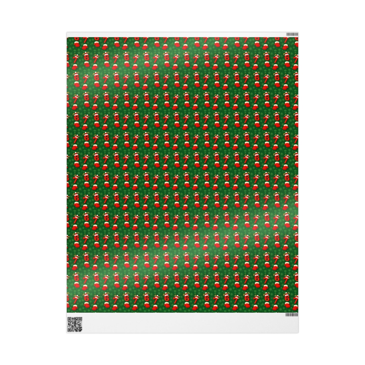 Christmas "6 7" Wrapping Paper – Green Holiday Gift Wrap Roll | Holidays