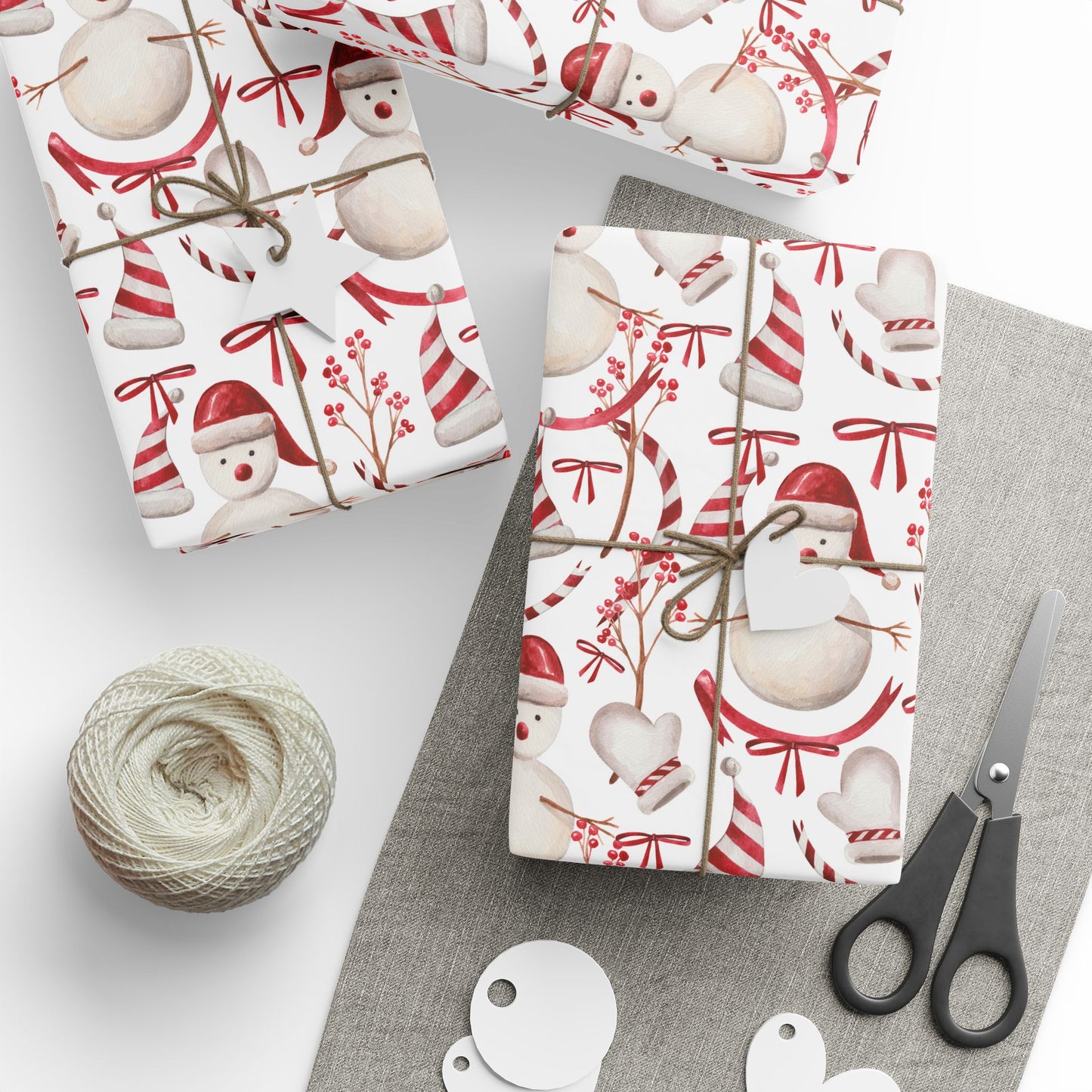 Christmas Robin Wrapping Paper — Holiday Gift Wrap with Candy Cane & Berry Pattern | Holidays