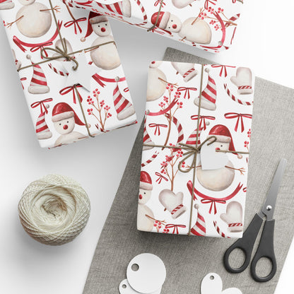 Christmas Robin Wrapping Paper — Holiday Gift Wrap with Candy Cane & Berry Pattern | Holidays
