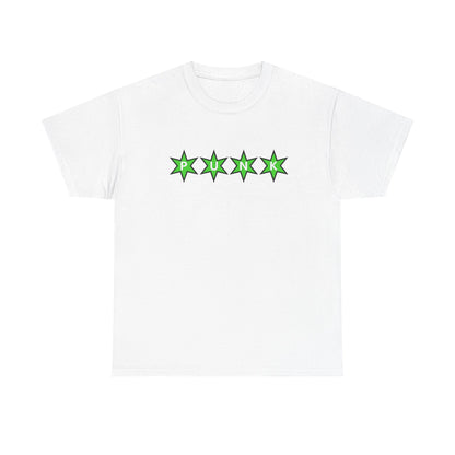 PUNK Star Green Black Outline Graphic | T-shirt
