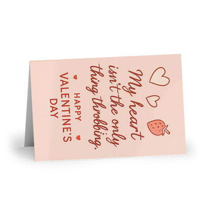 My Heart Isn't The Only Thing Throbbing Happy Valentine's Day Strawberry | Greeting Card