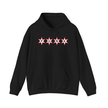 PUNK Star White Red Outline Graphic | Hoodie
