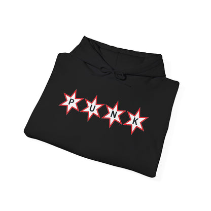 PUNK Star White Red Outline Graphic | Hoodie