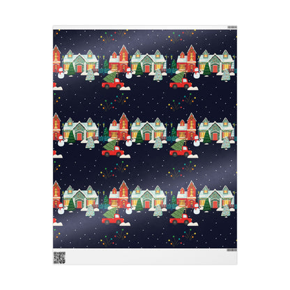 Christmas Village Wrapping Paper — Festive Holiday Gift Wrap | Holidays