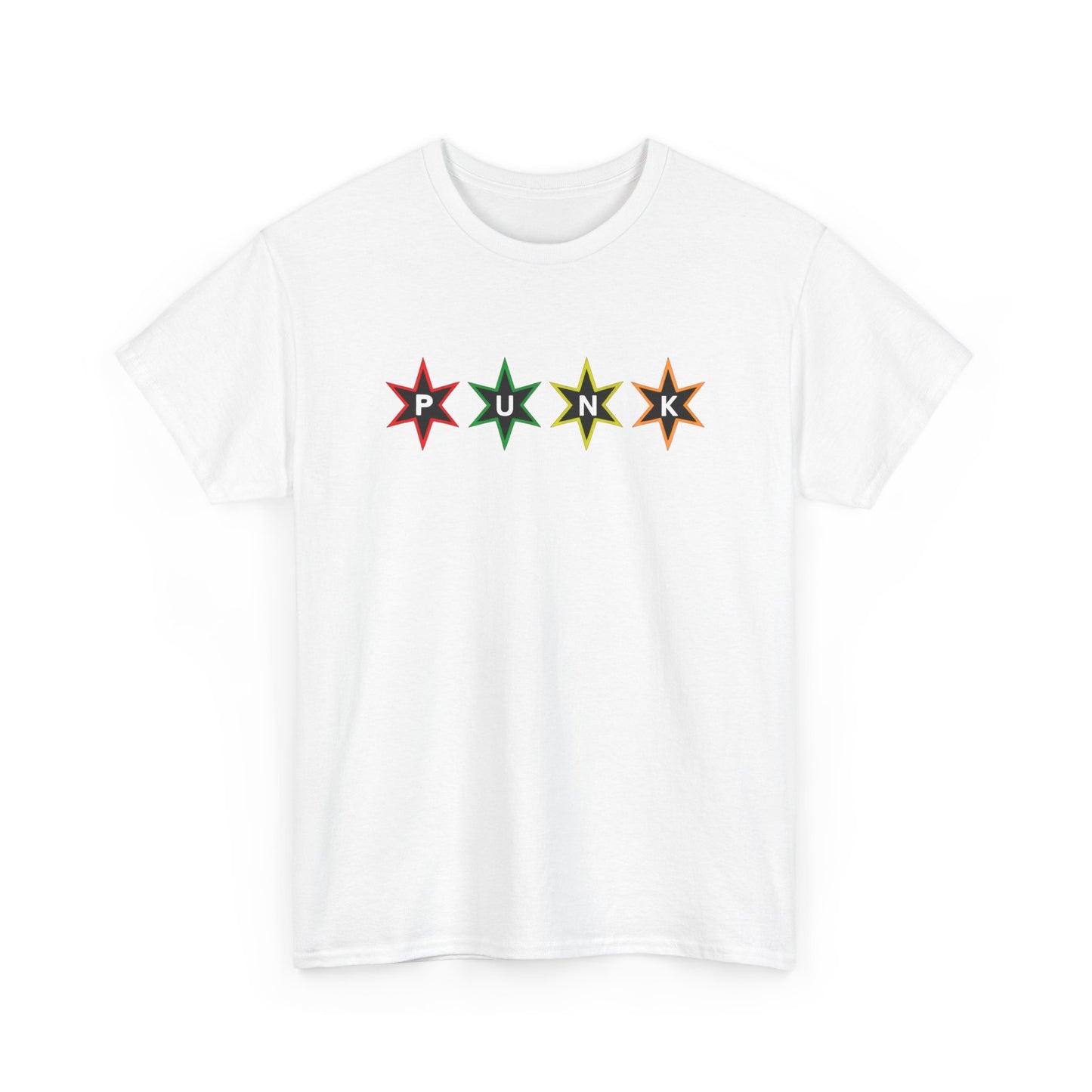 PUNK Star Black Multi Color Outline Graphic | T-Shirt