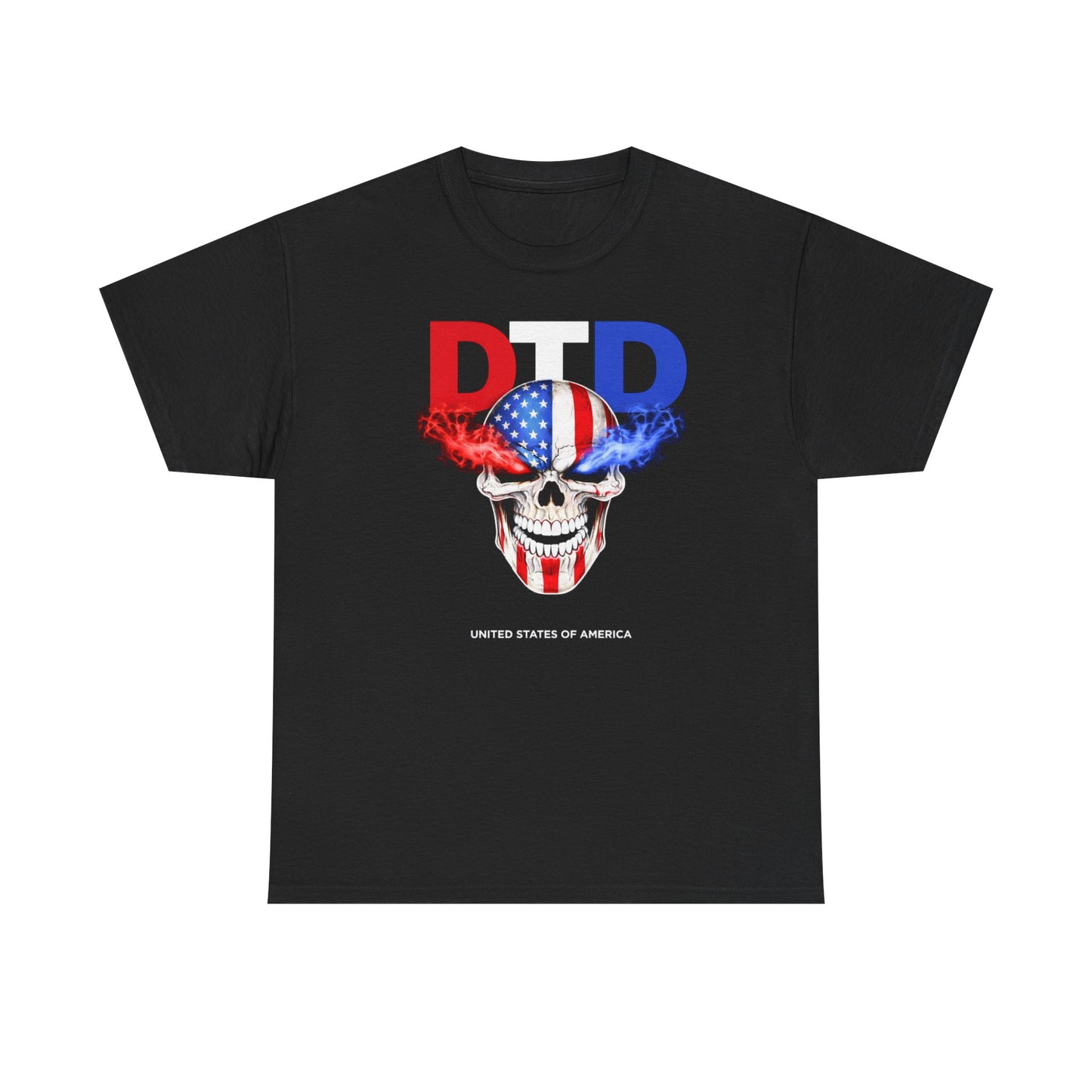 DONT TRUST DEMS SKULL AMERICAN FLAG Graphic Front | T-shirt