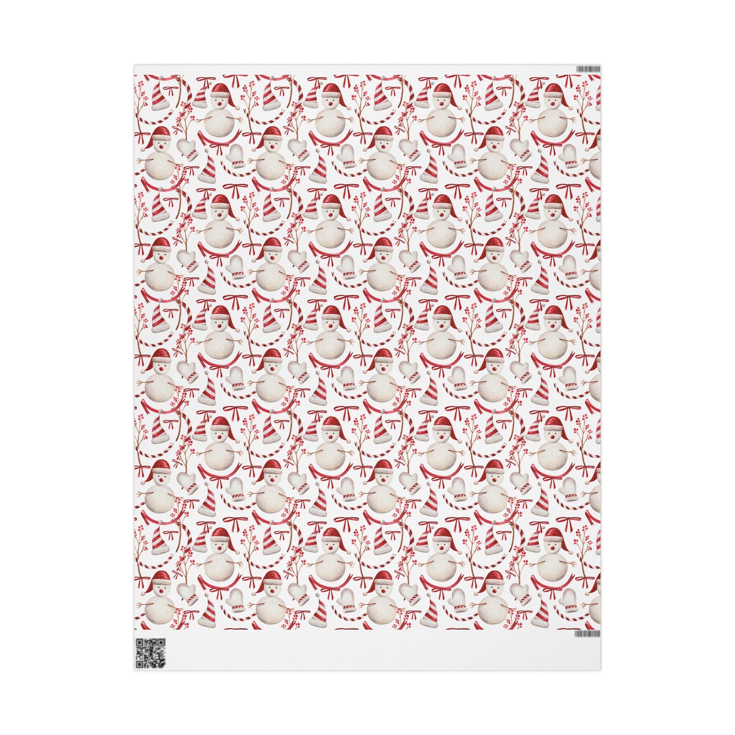 Christmas Robin Wrapping Paper — Holiday Gift Wrap with Candy Cane & Berry Pattern | Holidays