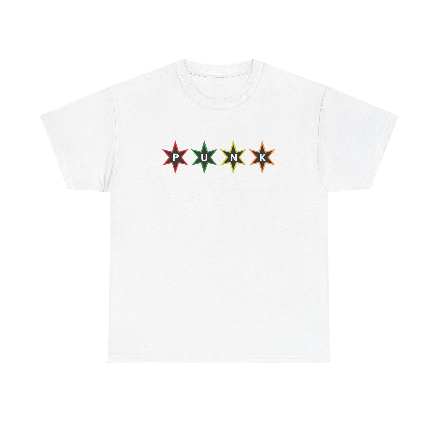 PUNK Star Black Multi Color Outline Graphic | T-Shirt