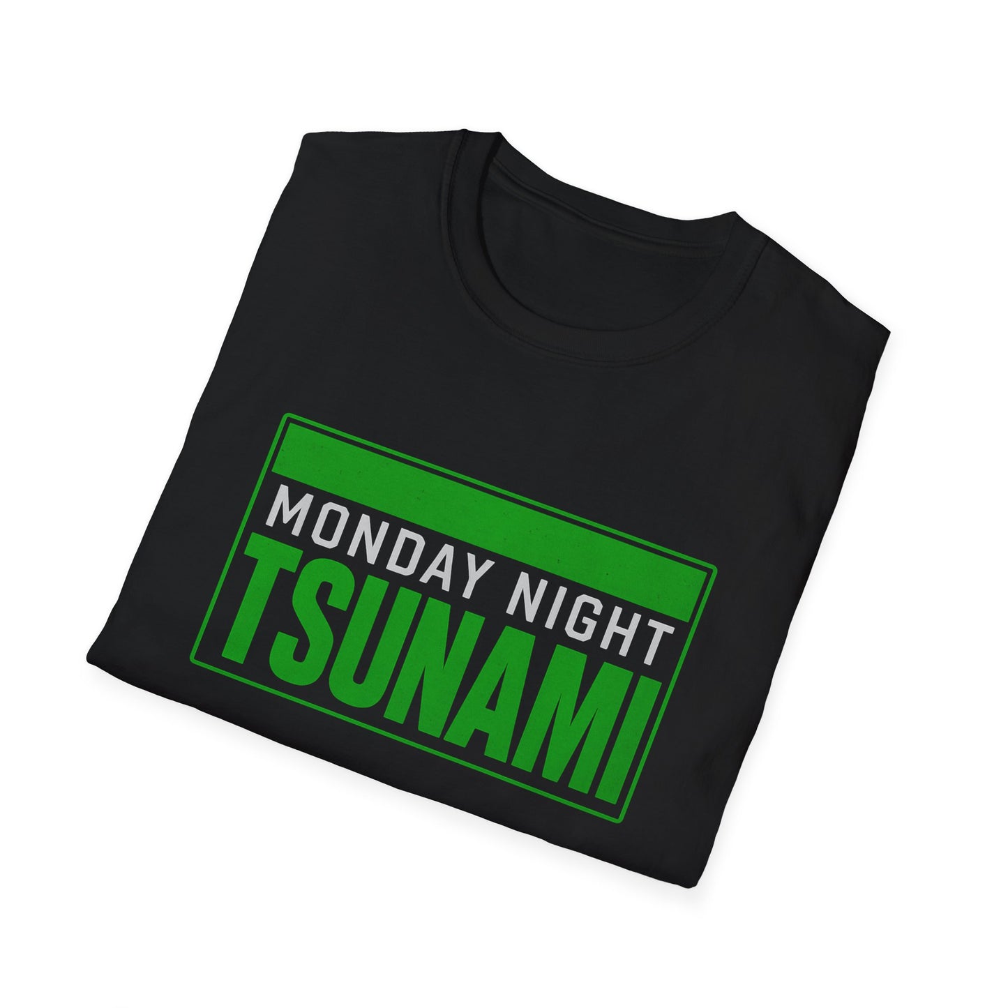 Monday Night Tsunami Unisex Softstyle T-Shirt, Casual Wear, Sports Fan Tee, Unique Gift, Graphic Tee, Comfortable Everyday Apparel