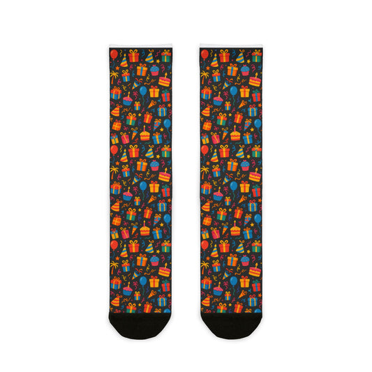 Birthday Pattern 'Rock Your Socks Out' Sublimination | Socks