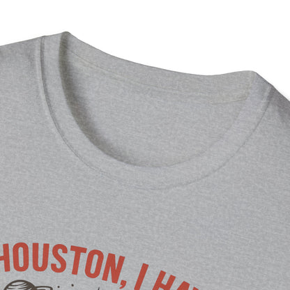 Houston, I Have So Many Problems Cat T-Shirt, Funny Cat Tee, Space Lover Gift, Cute Astronaut Shirt, Unisex Graphic Tee