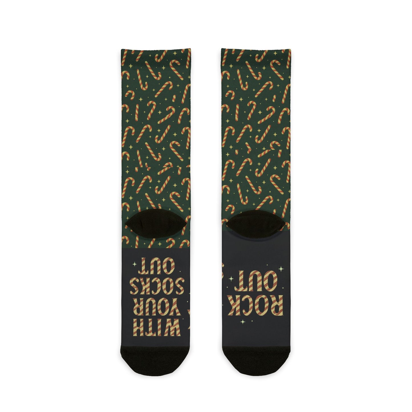 Christmas Candy Cane Holiday — 'Rock Out With Your Socks Out' | Socks