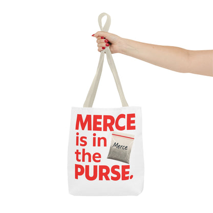Tote Bag - "Merce is in the Purse" Novelty Grocery Market Tote