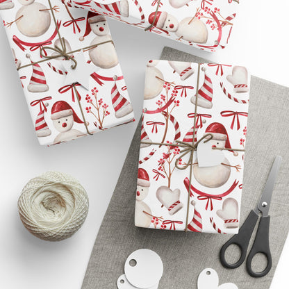 Christmas Robin Wrapping Paper — Holiday Gift Wrap with Candy Cane & Berry Pattern | Holidays