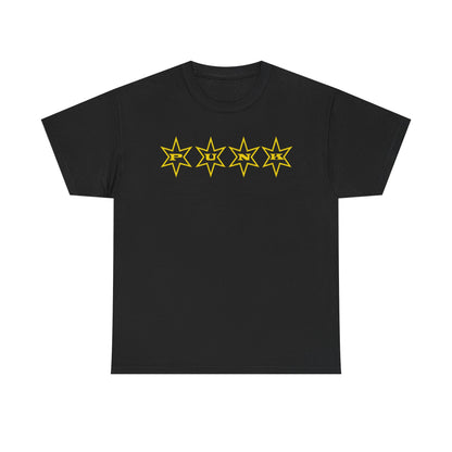 PUNK Star Black Yellow Outline Graphic | T-shirt