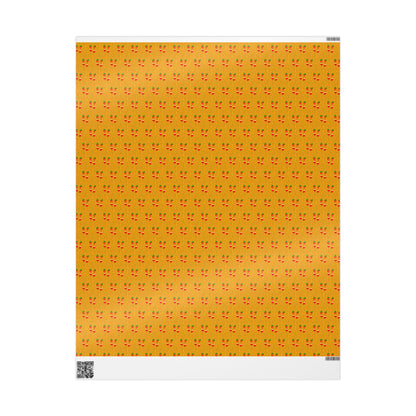 Wrapping Paper - Retro Orange "6 7" Pattern Gift Wrap | Holidays