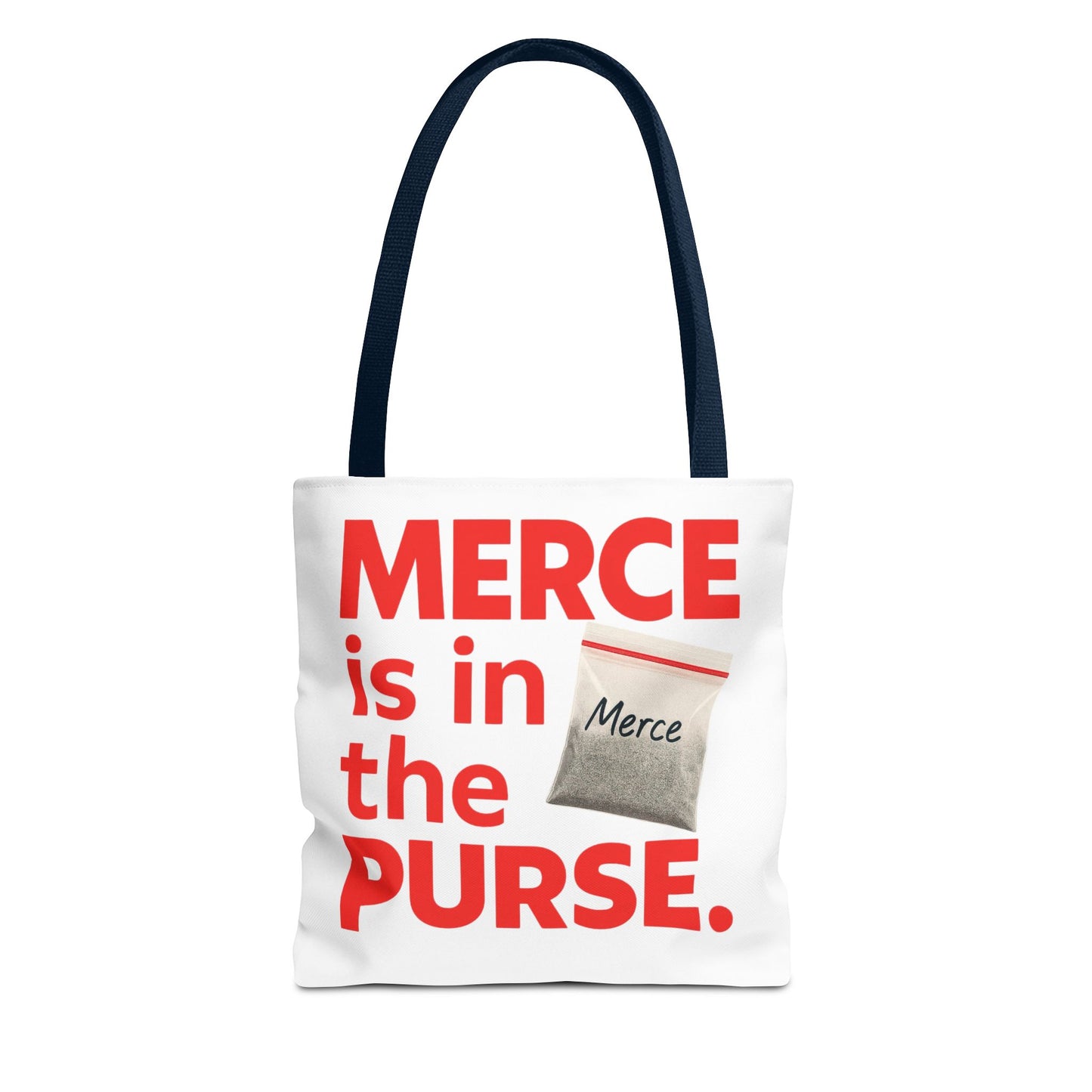 Tote Bag - "Merce is in the Purse" Novelty Grocery Market Tote