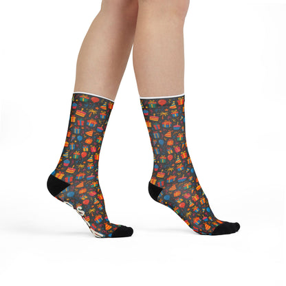 Birthday Pattern 'Rock Your Socks Out' Sublimination | Socks