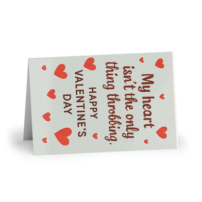 My Heart Isn't The Only Thing Throbbing Happy Valentine's Day Red Hearts | Greeting Card