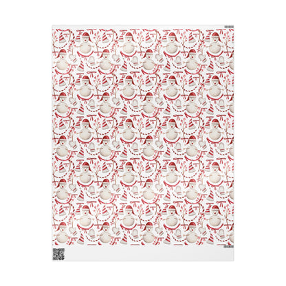 Christmas Robin Wrapping Paper — Holiday Gift Wrap with Candy Cane & Berry Pattern | Holidays