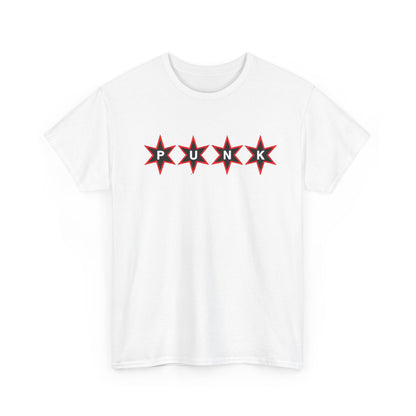 PUNK Star Black Red Outline Graphic | T-shirt