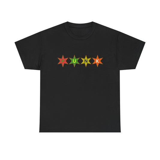 PUNK Star Multi Color Tan Outline Graphic | T-shirt