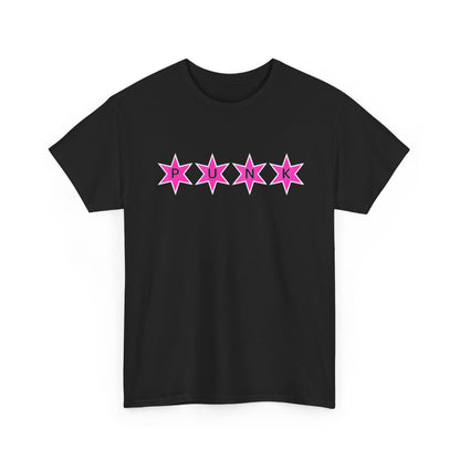 PUNK Star Pink White Outline Graphic | T-shirt