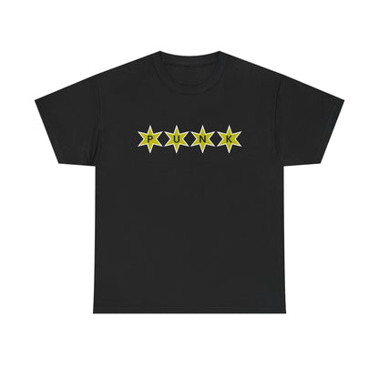 PUNK Star Yellow White Outline Graphic | T-Shirt