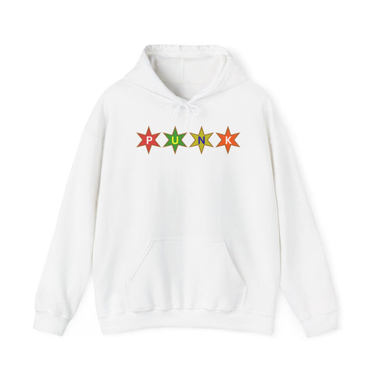 PUNK Star Multi Color Black Outline Graphic | Hoodie