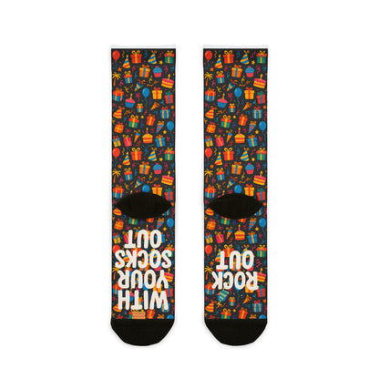 Birthday Pattern 'Rock Your Socks Out' Sublimination | Socks
