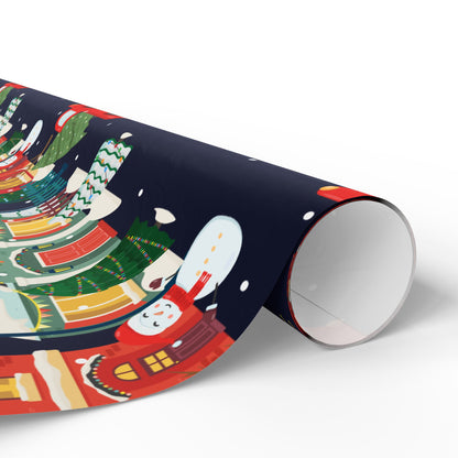 Christmas Village Wrapping Paper — Festive Holiday Gift Wrap | Holidays