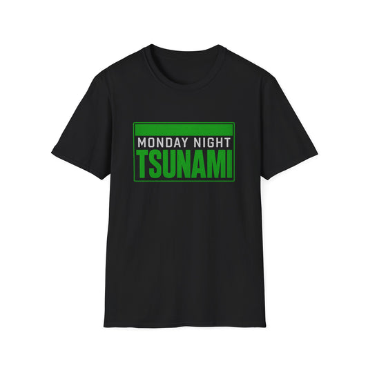 Monday Night Tsunami Unisex Softstyle T-Shirt, Casual Wear, Sports Fan Tee, Unique Gift, Graphic Tee, Comfortable Everyday Apparel