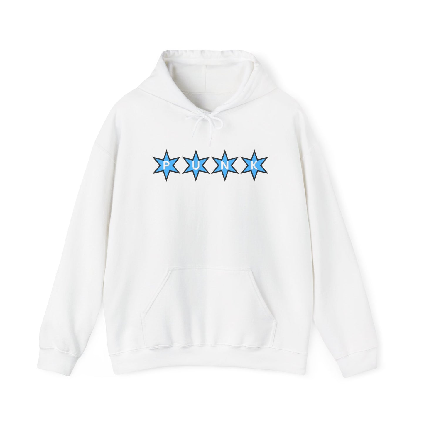 PUNK Star Blue Black Outline Graphic | Hoodie