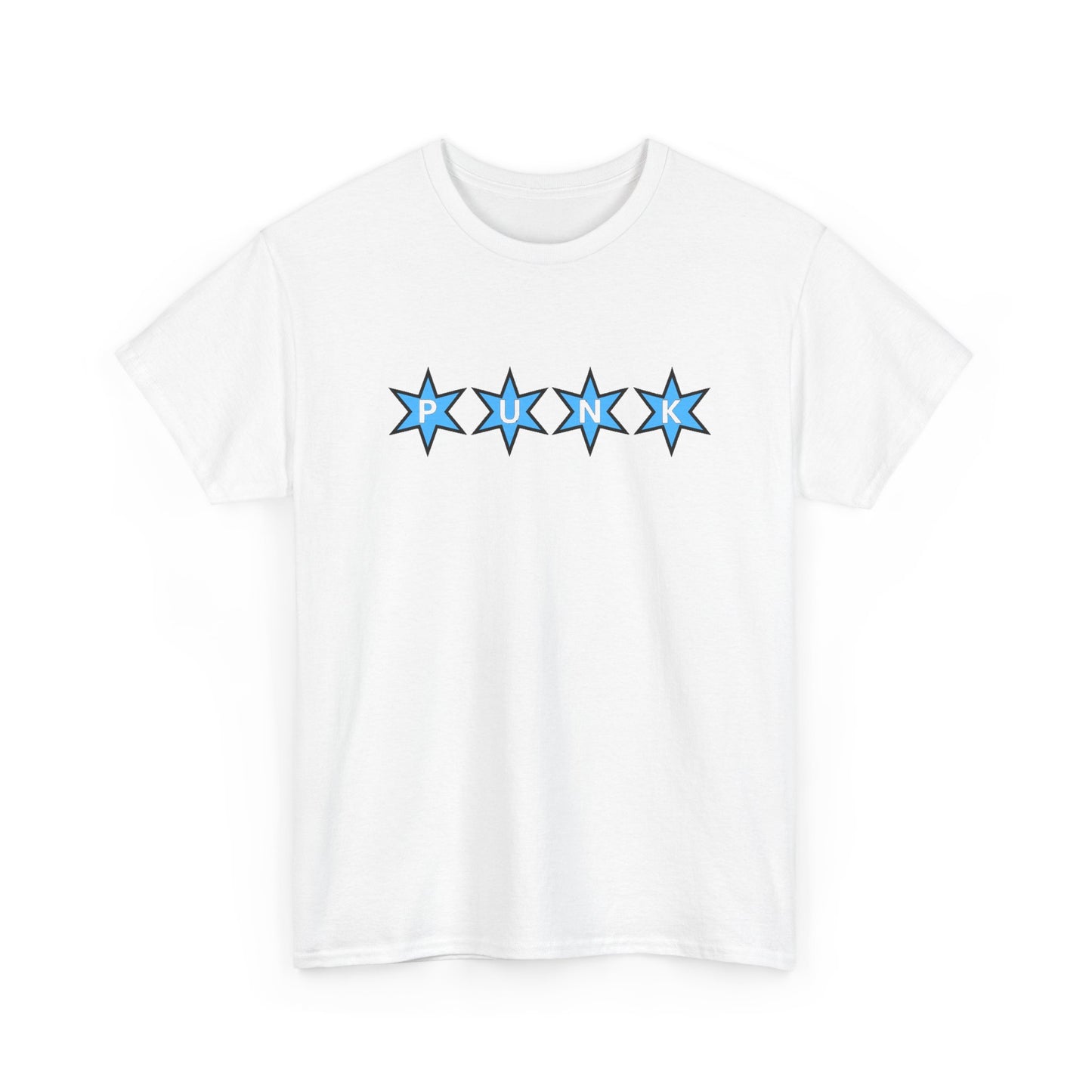 PUNK Star Blue Black Outline Graphic | T-shirt