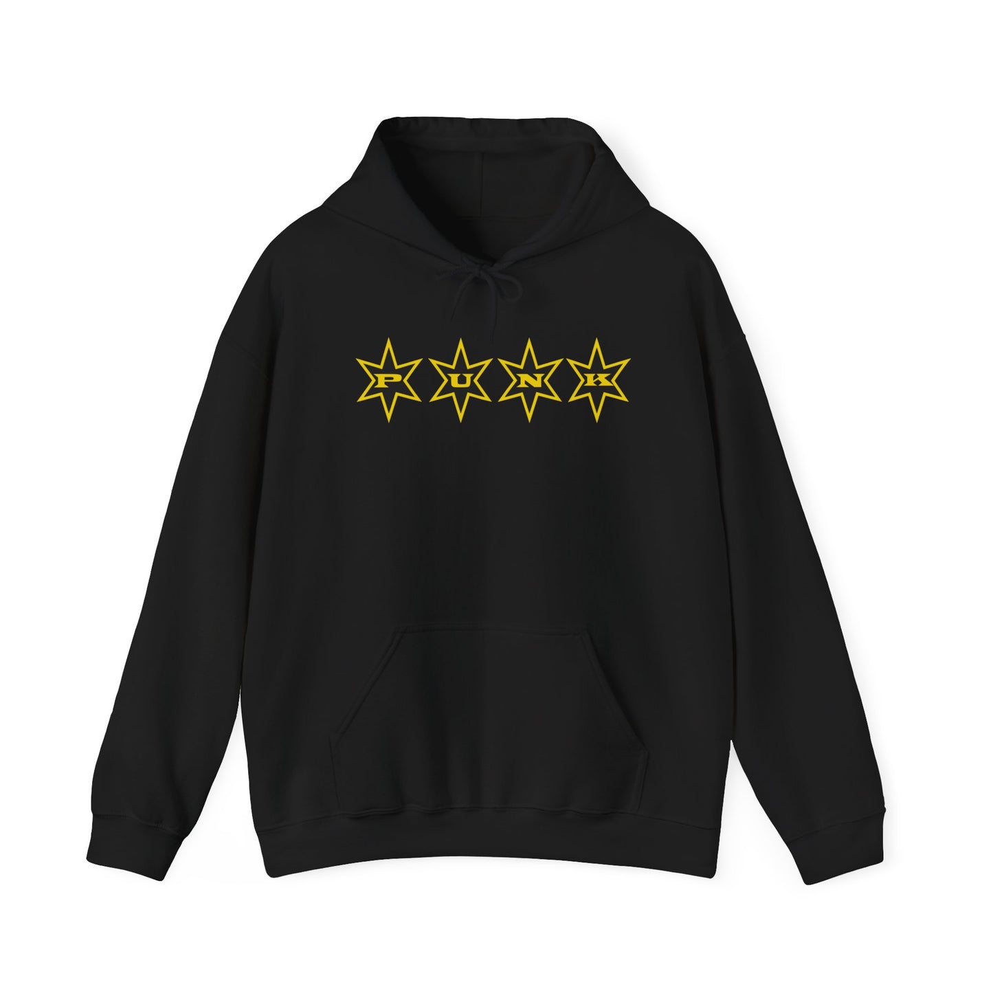 PUNK Star Black Yellow Outline Graphic | Hoodie