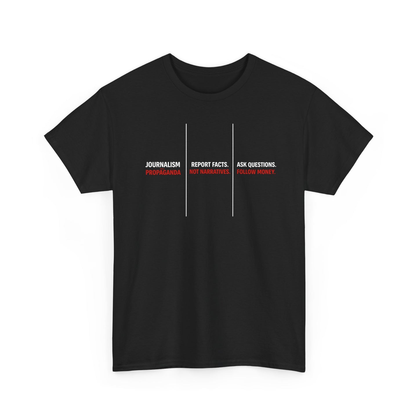 JOURNALISM | REPORT FACTS | ASK QUESTIONS | T-shirt