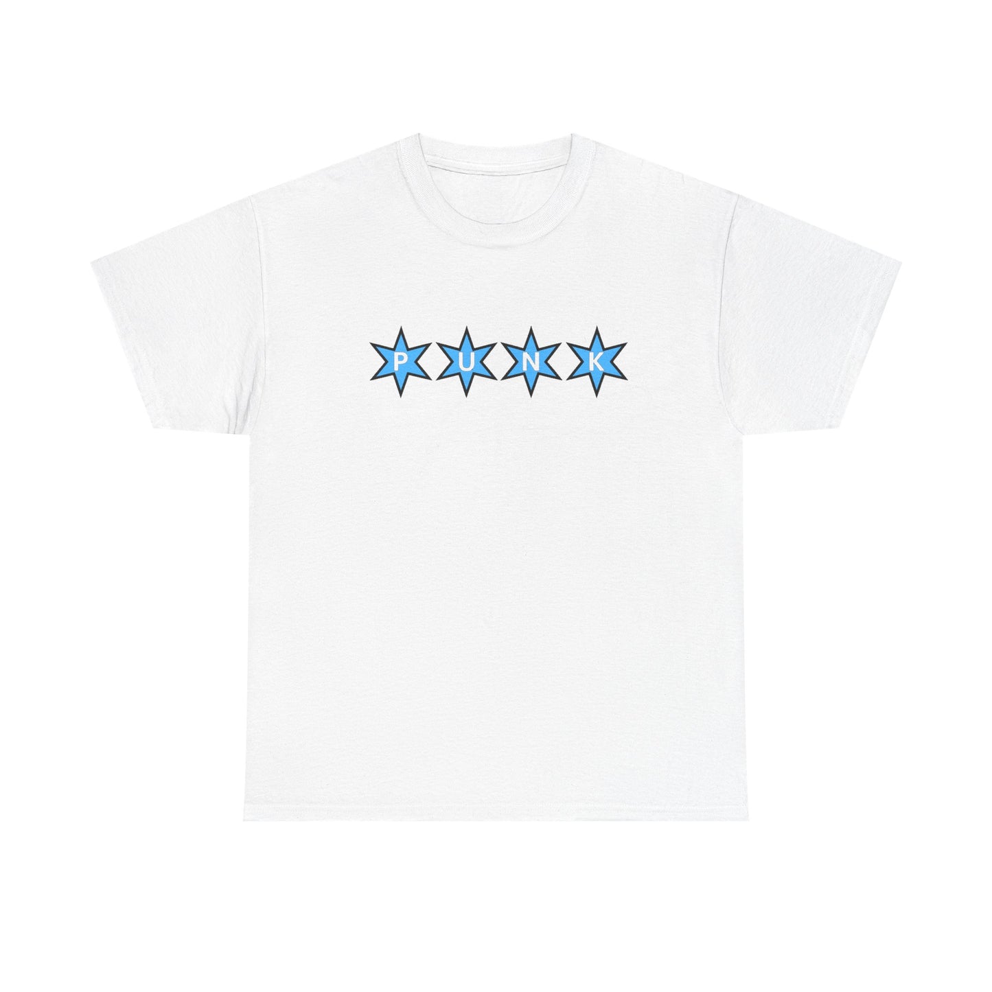 PUNK Star Blue Black Outline Graphic | T-shirt