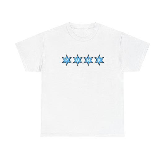 PUNK Star Blue Black Outline Graphic | T-shirt