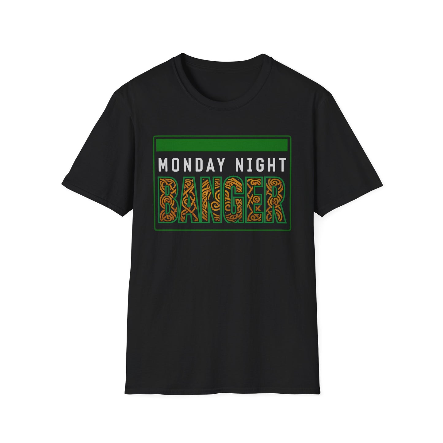 Monday Night Banger Unisex Softstyle T-Shirt, Funny Tee, Casual Wear, Game Night Shirt, Gift for Friends, Weekend Outfit